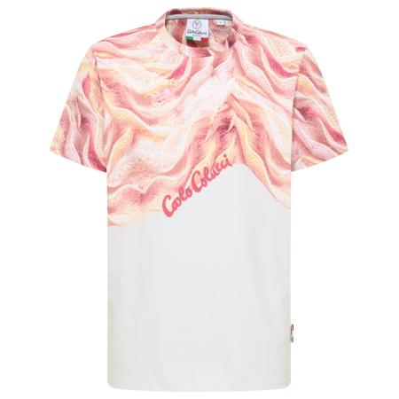 carlo colucci Carlo Colucci Shirt Donquerque zalm roze / lichtoranje / wit