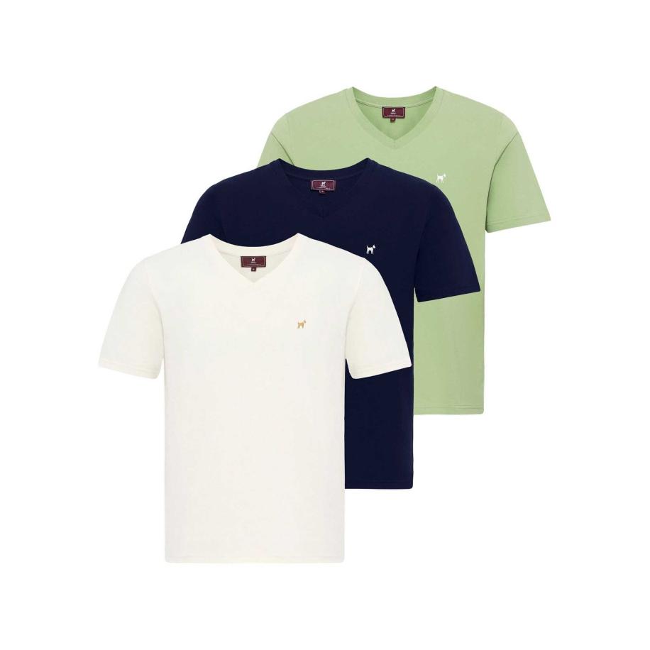 Williot Williot Shirt navy / lichtgroen / natuurwit -