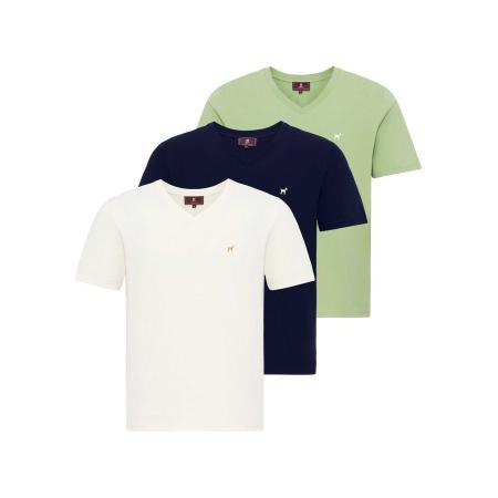 Williot Williot Shirt navy / lichtgroen / natuurwit