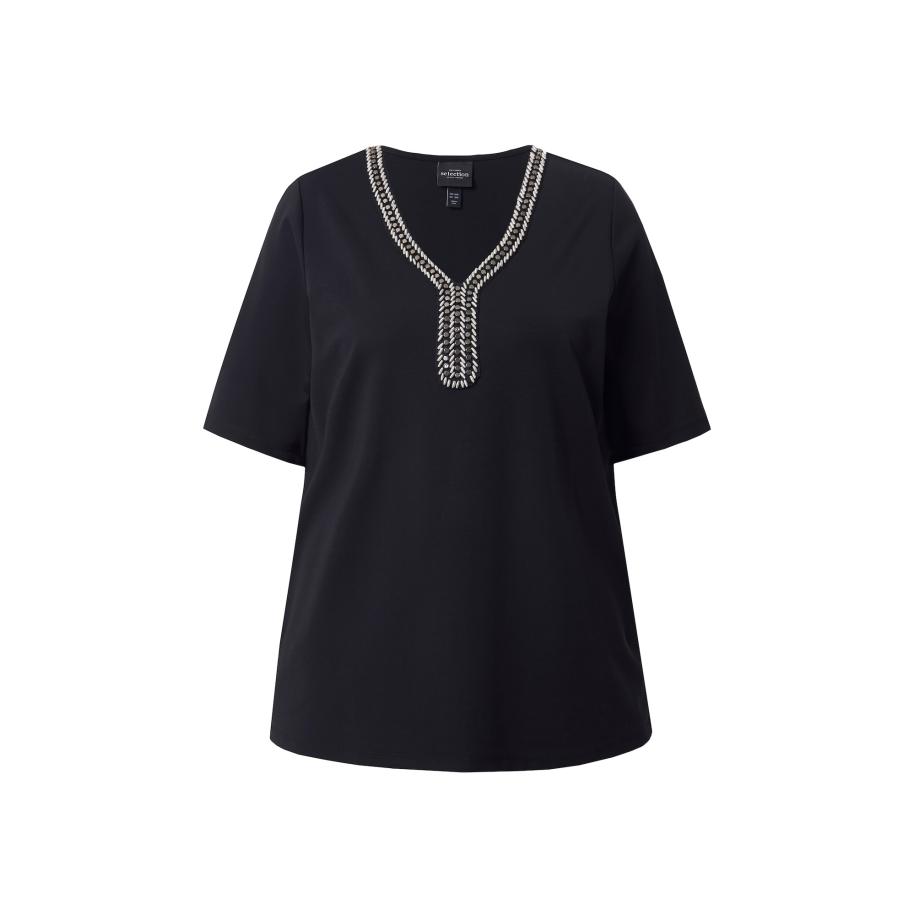 Ulla Popken Ulla Popken Shirt zwart / zilver -