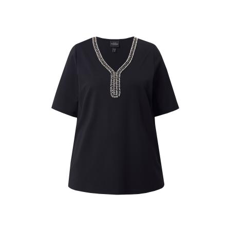 Ulla Popken Ulla Popken Shirt zwart / zilver