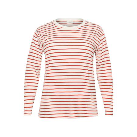 KAFFE CURVE Shirt Winni rood / wit