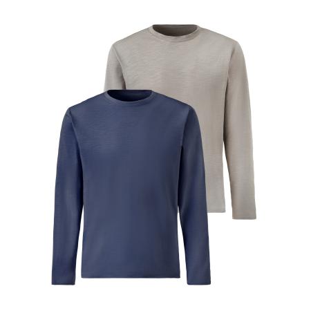 JOHN DEVIN Shirt marine / grijs