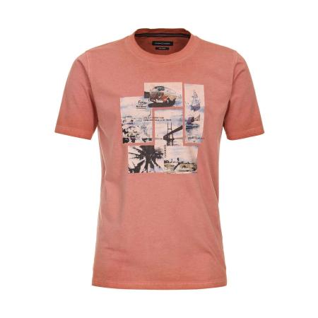 Casa Moda T-Shirt ronde hals oranje, Effen