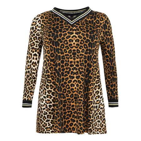 Yoek YOEK Shirt Lounge bruin / zwart / wit