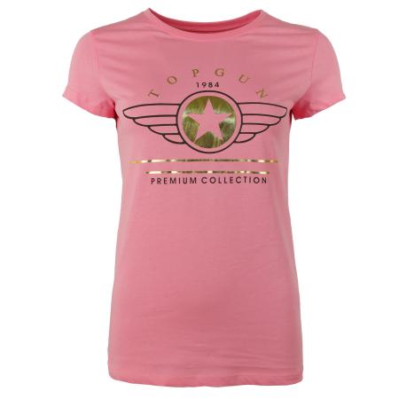 TOP GUN Shirt TG20193050 goud / pink / zwart