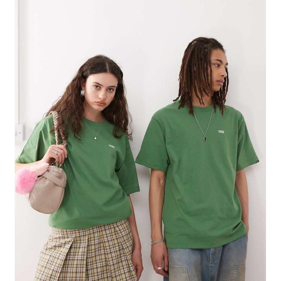 Vans - Oversized T-shirt met logo op linkerborst in groen Groen