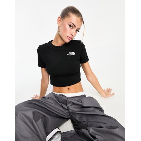 The North Face Simple Dome Cropped t-shirt in zwart