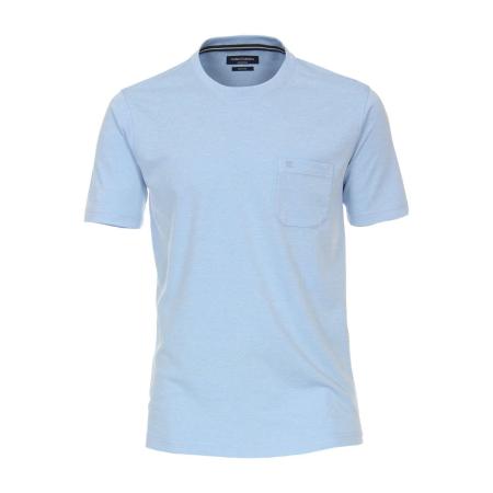 Casa Moda Casual T-Shirt ronde hals blauw, Effen