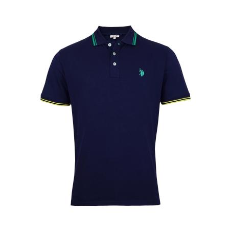 U.S. Polo Assn. U.S. POLO ASSN. Shirt nachtblauw / lichtblauw / geel