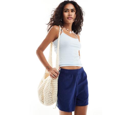 Monki Hemdje met bandjes in lichtblauw