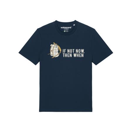 Watapparel Watapparel Shirt If Not Now Then When navy / curry / natuurwit