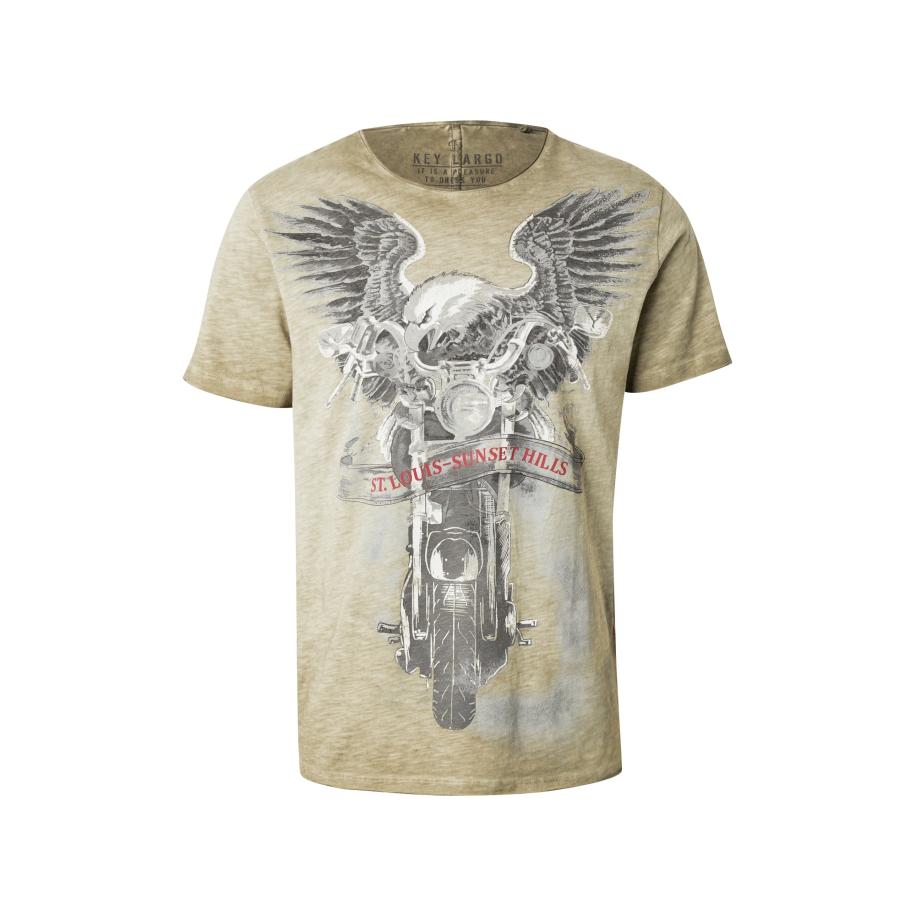 Key Largo Shirt SUNSET HILLS antraciet / kaki / rood / wit Groen