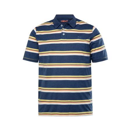 men plus Men Plus Shirt ultramarine blauw / geel / wit