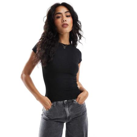 Cotton On T-shirt met ronde hals van jersey in zwart