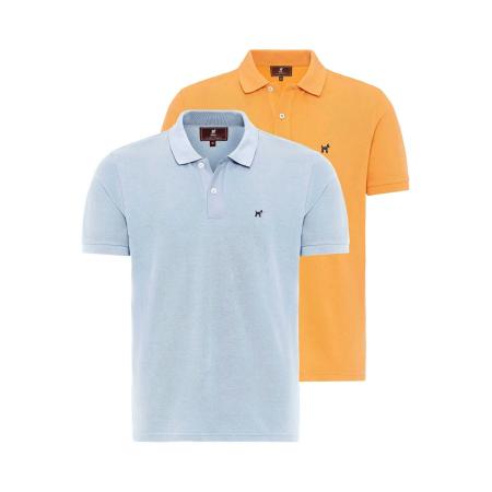 Williot Williot Shirt lichtblauw / donkeroranje