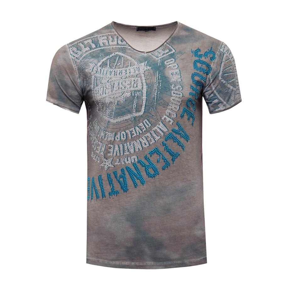 Rusty Neal Rusty Neal Shirt azuur / antraciet -