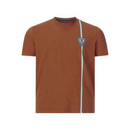 Charles Colby T-Shirt ronde hals donker oranje, Print