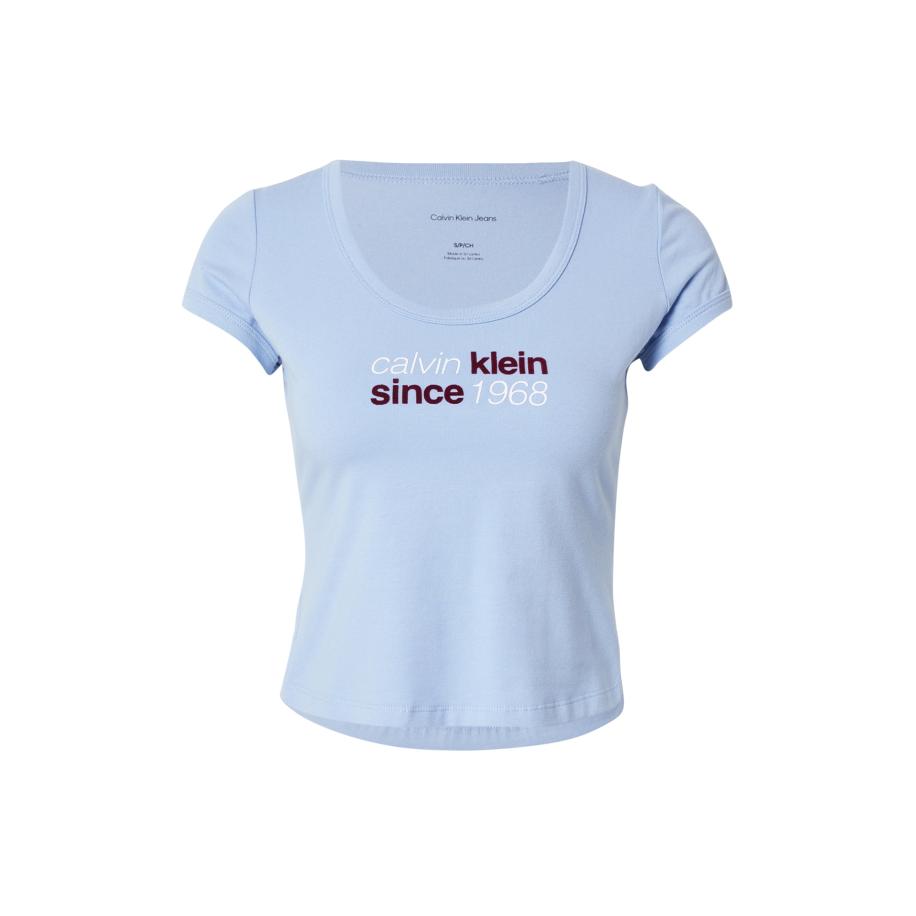 Calvin Klein Calvin Klein Jeans Shirt lichtblauw / wijnrood / wit -