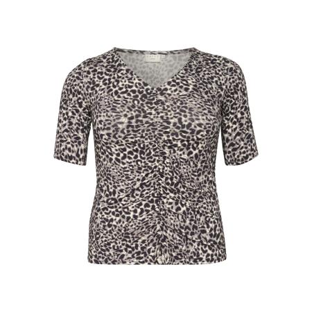 KAFFE CURVE Shirt Sevana beige / kaki / zwart / wit