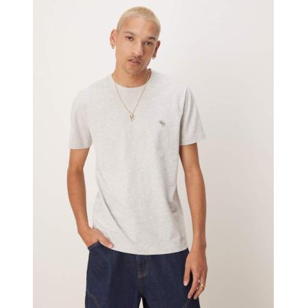 Abercrombie & Fitch - Slim-fit T-shirt in grijs