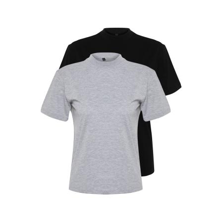 Trendyol Trendyol Shirt lichtgrijs / zwart