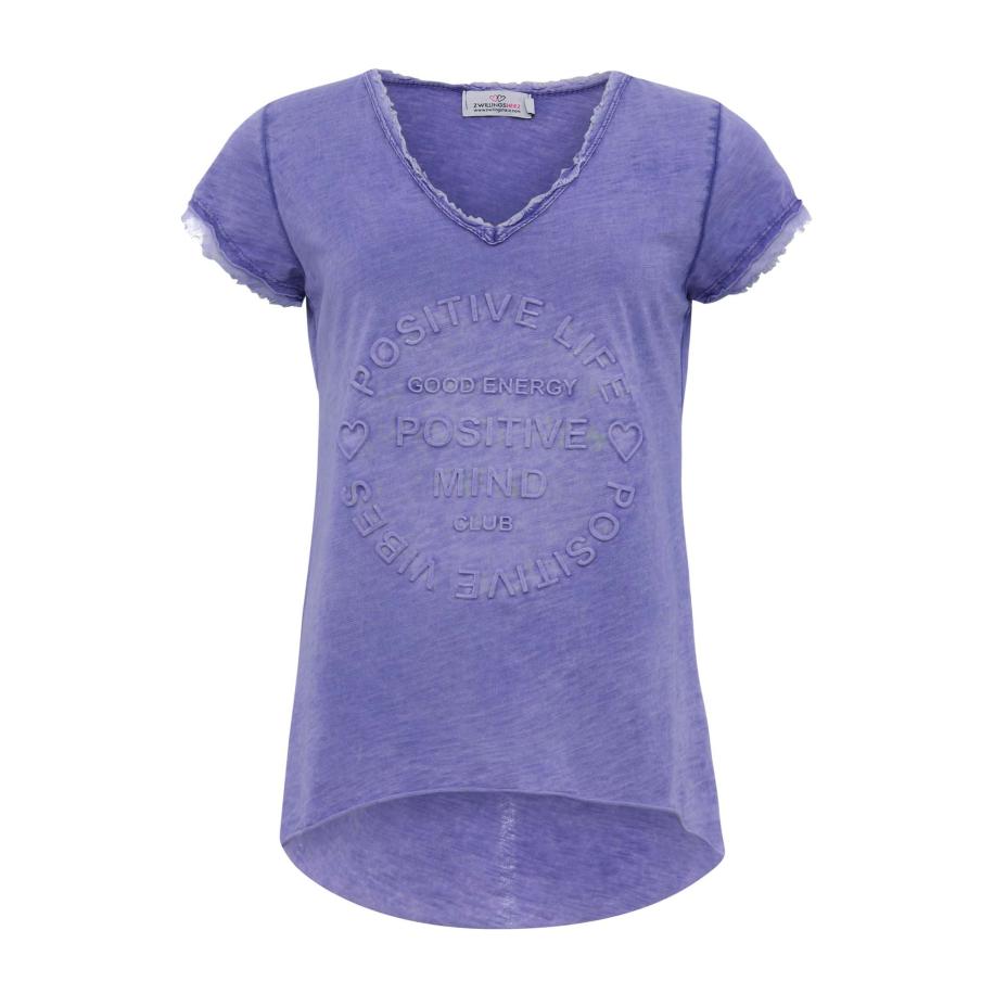 zwillingsherz Zwillingsherz Shirt Positive Mind lila -
