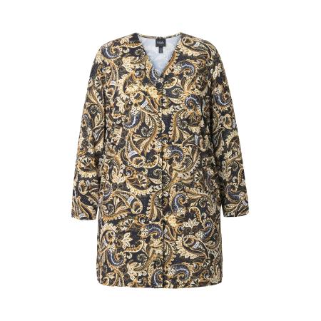 Ulla Popken Ulla Popken Shirt donkeroranje / zwart / wit