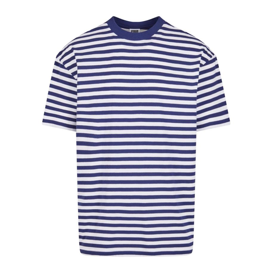 Urban Classics Urban Classics Shirt donkerblauw / wit -