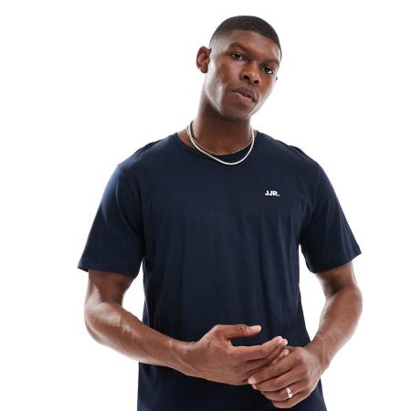 JJ Rebel - T-shirt met logo in marineblauw