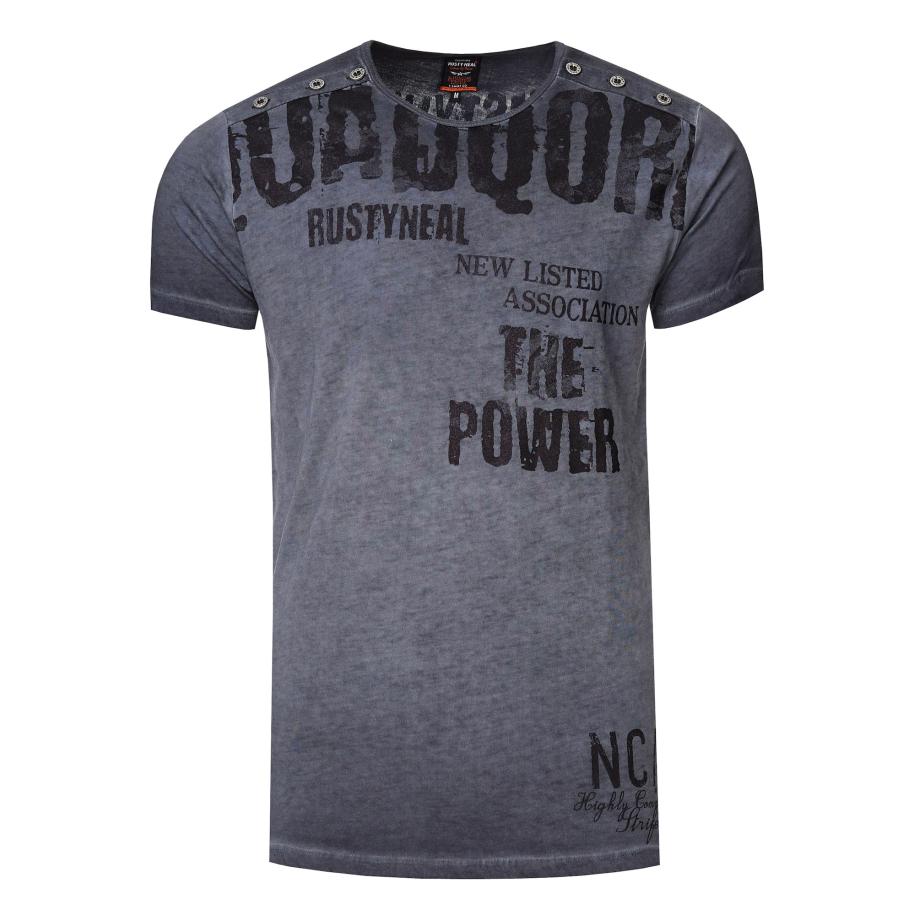 Rusty Neal Rusty Neal Shirt grijs / zwart -