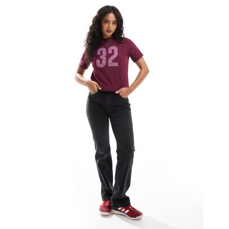 Cotton On Klassiek T-shirt met 32-print in kersenrood