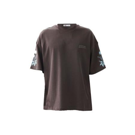 VAMOS CLO Shirt Everlasting Daisy blauw / bruin