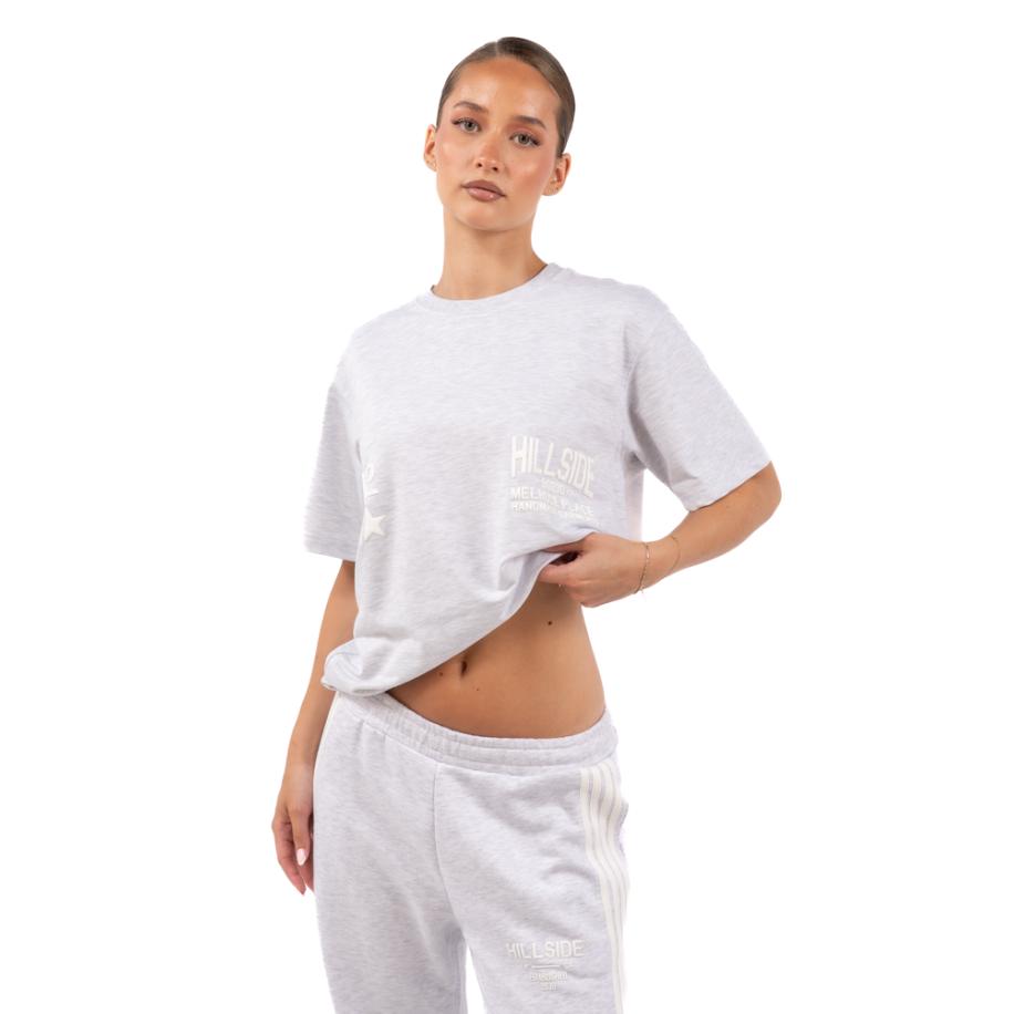 Hillside 90210 Oversized T-shirt Grijs