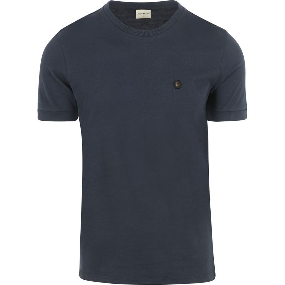 No Excess Luxurious Soft T-Shirt Navy Blauw