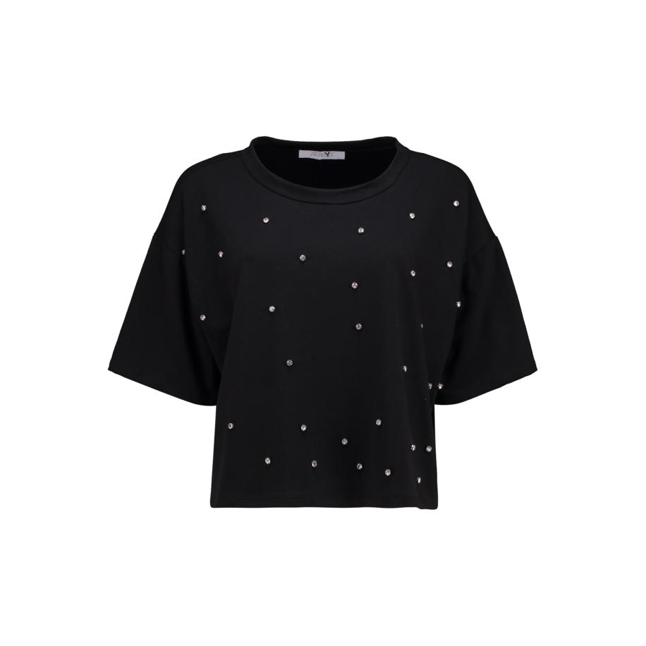 Hailys Hailys Shirt Je44an zwart / zilver -