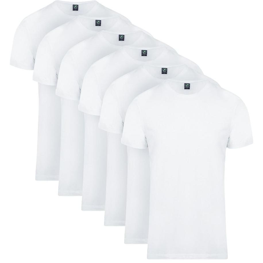 Suitable Obambo T-Shirt Ronde Hals Wit 6-Pack Wit