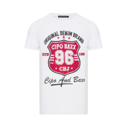 Cipo & Baxx CIPO & BAXX Shirt rood / zwart / wit