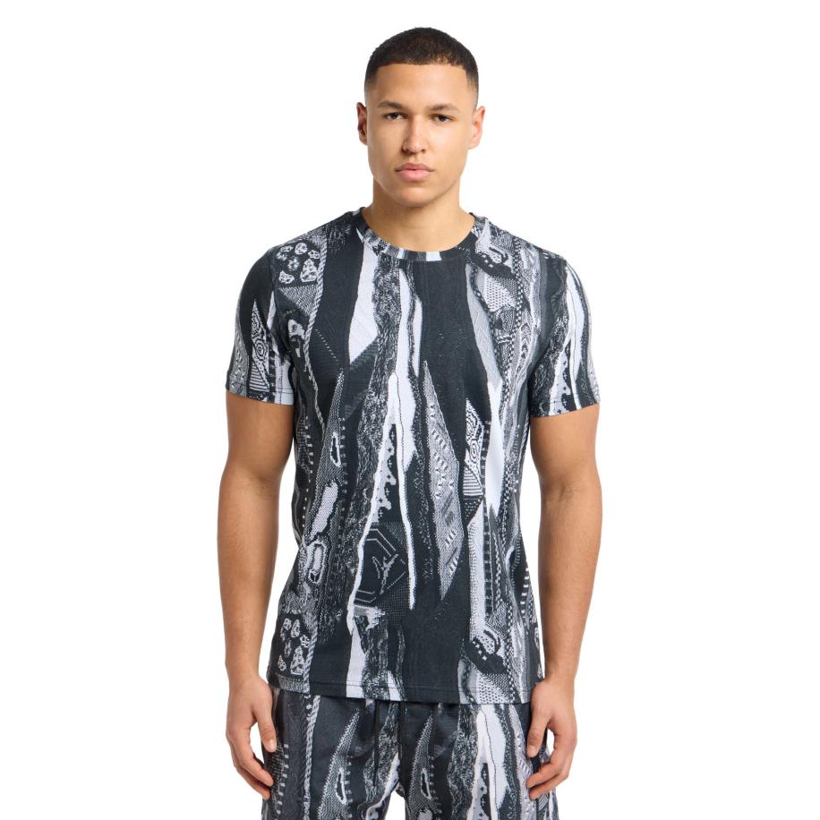 carlo colucci Carlo Colucci Shirt Egon grijs / zwart / wit -