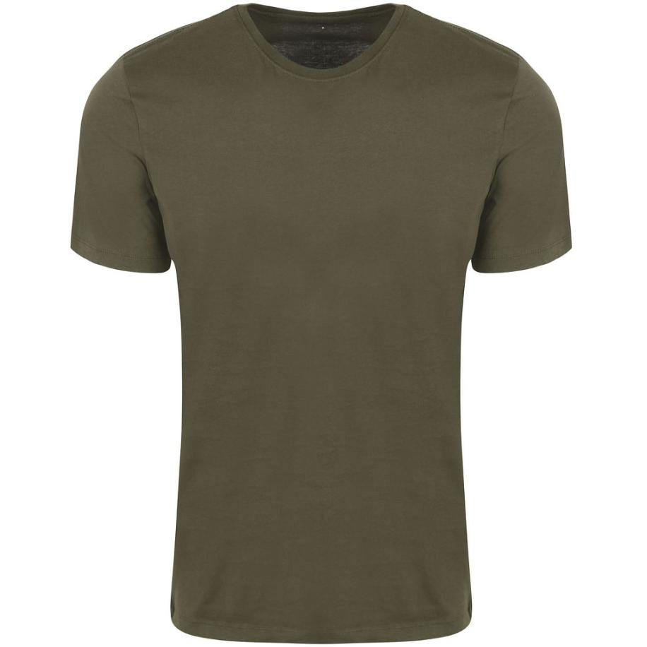 KnowledgeCotton Apparel T-shirt Olijfgroen Groen