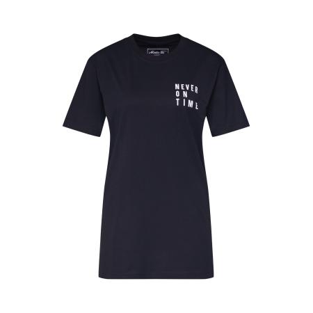 Merchcode Merchcode Shirt Never On Time zwart / wit
