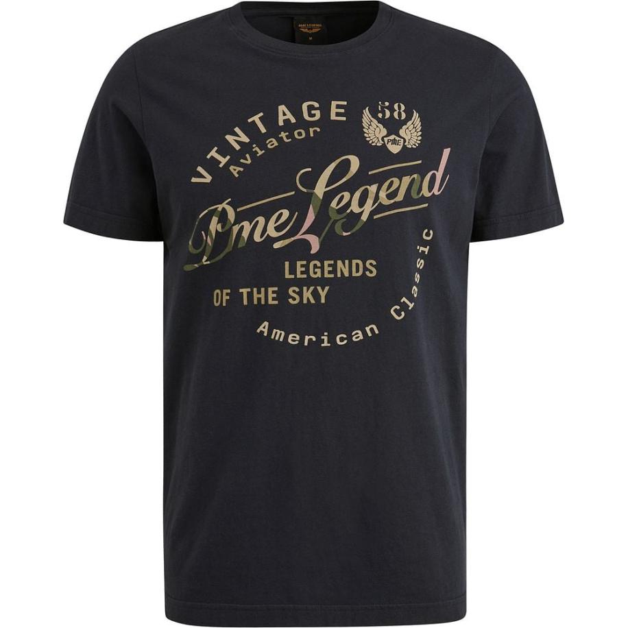 PME Legend T-Shirt Logo Artwork Navy Blauw