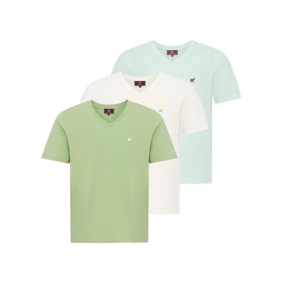 Williot Williot Shirt cyaan blauw / pastelgroen / wit -