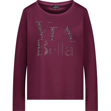 Monari monari Shirt grijs / donkerlila