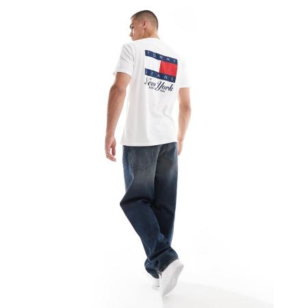 Tommy Jeans - T-shirt met print op de achterkant in wit