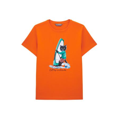 Maniita Lacitta CAT by Maniita Lacitta Shirt SURFER CAT oranje