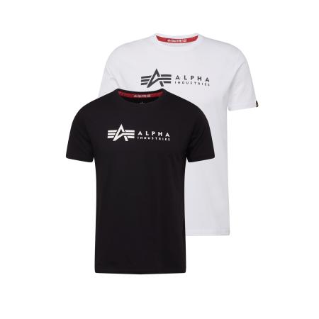 Alpha Industries ALPHA INDUSTRIES Shirt zwart / wit