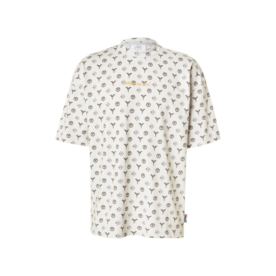 carlo colucci Carlo Colucci Shirt Ennemoser kaki / wit -