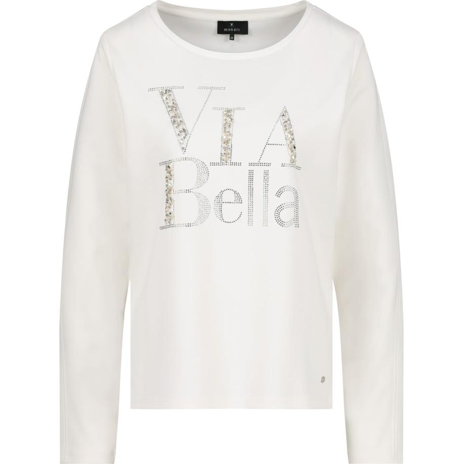 Monari monari Shirt grijs / offwhite -