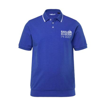 men plus Men Plus Shirt kobaltblauw / wit